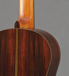 Closeup view of Three-ply laminate neck design