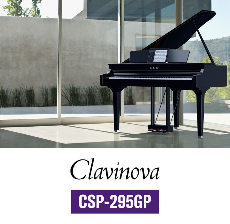 Lifestyle image of polished ebony Yamaha Clavinova CSP-295GP Digital Piano