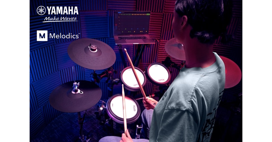 Man playing DTX Drum Series