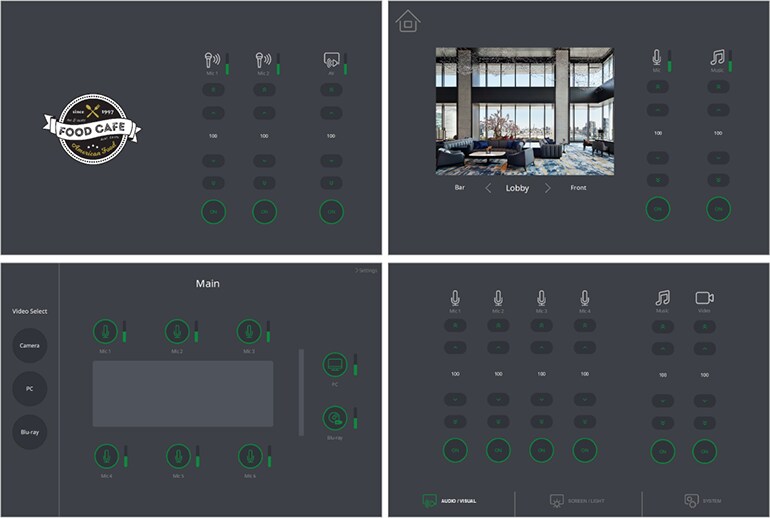 Yamaha ProVisionaire Control/Touch: Design Templates: Design Dark