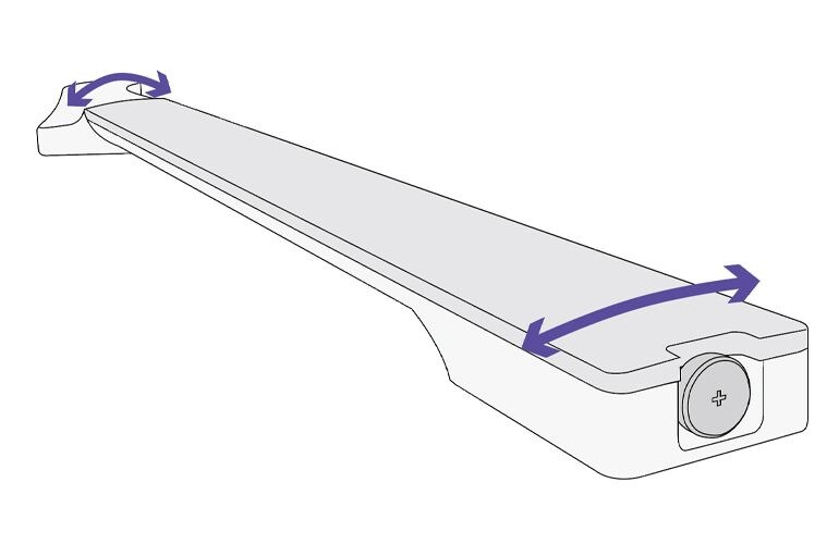 Graphic representing Pacifica Professional's compound radius fingerboard.