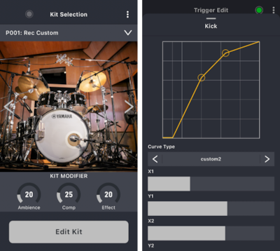 Kit select screen, Teigger Edit screen