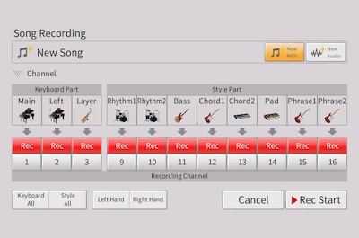 MULTI-TRACK SONG RECORDER