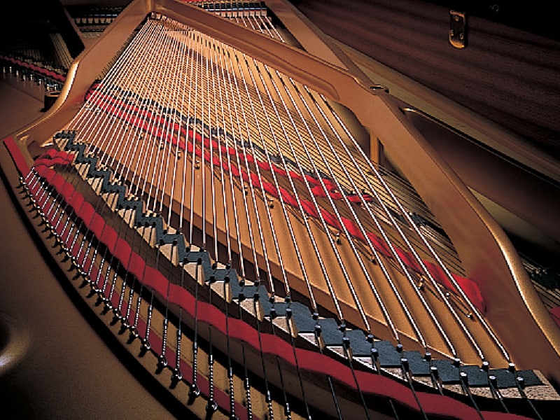 A photo of a Yamaha concert grand piano, CFIIIS