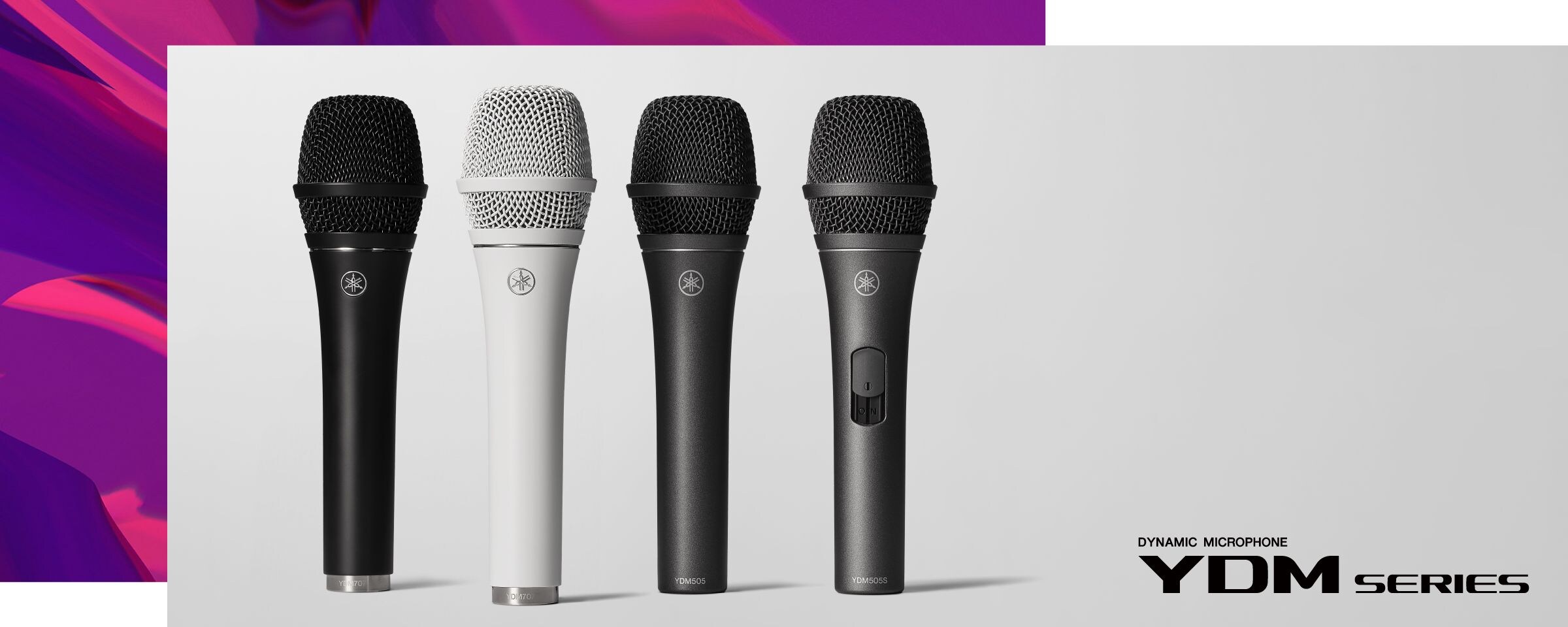 Header banner image of Yamaha Dynamic Microphone YDM Series