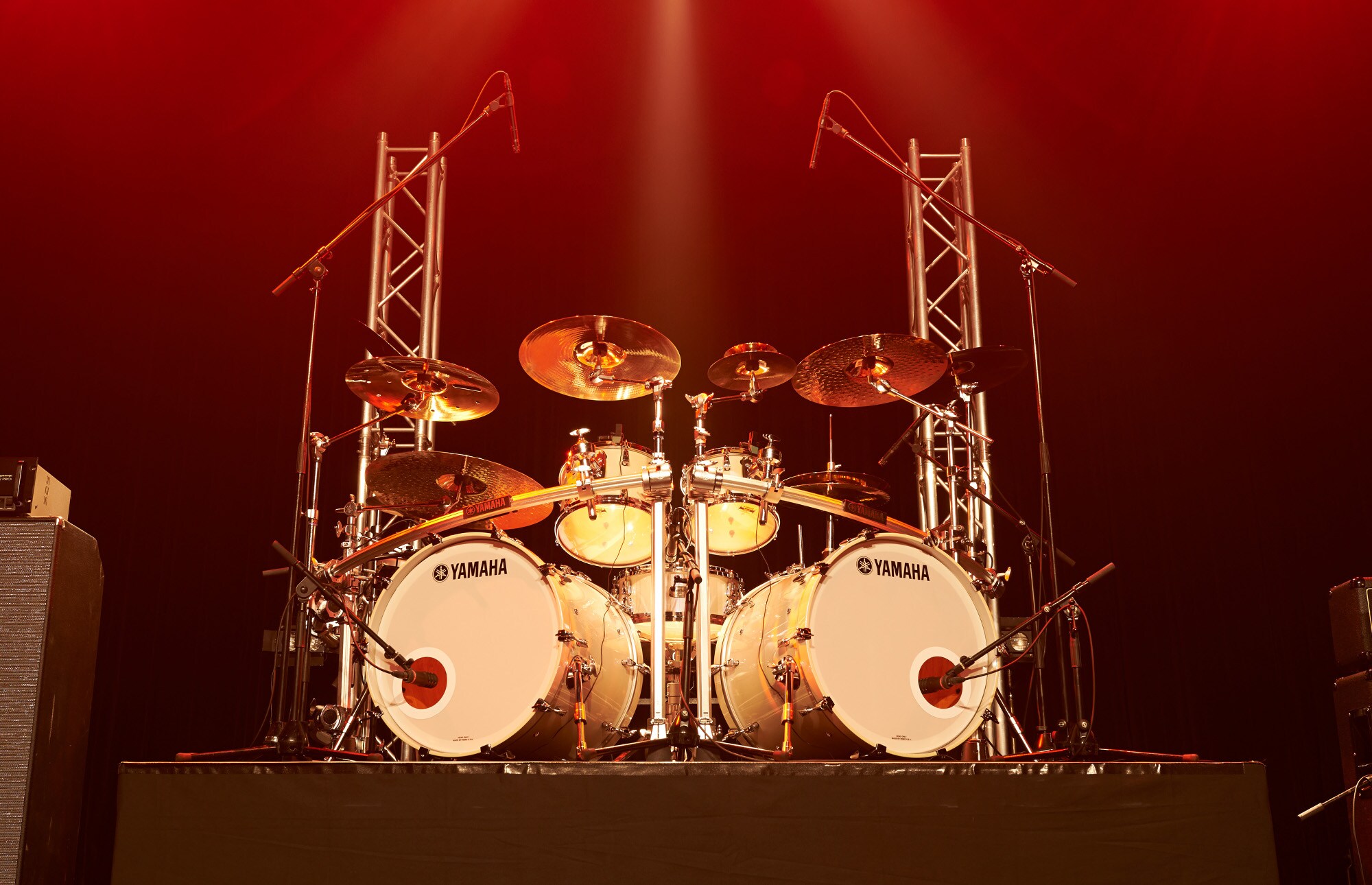 Drum Set on Stage