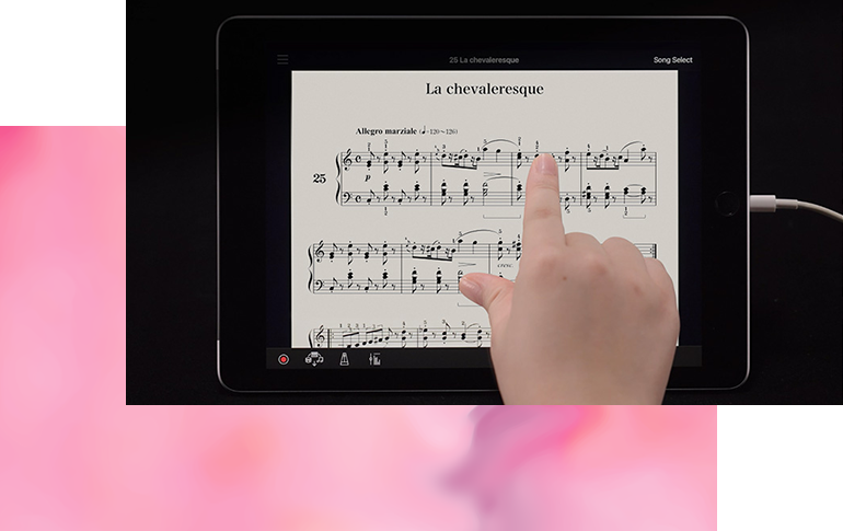 Image of Smart Pianist App on ipad.